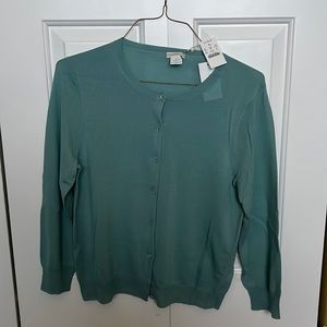 J. Crew cashmere XL NWT Green Button Shirt